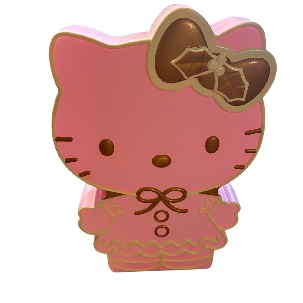 Hello Kitty LARGE Gingerbread Blow Mold NEW Gold Pink Christmas 2025 Rare HTF